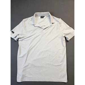 Sunday Swagger White Speckled Glex Golf Polo Large